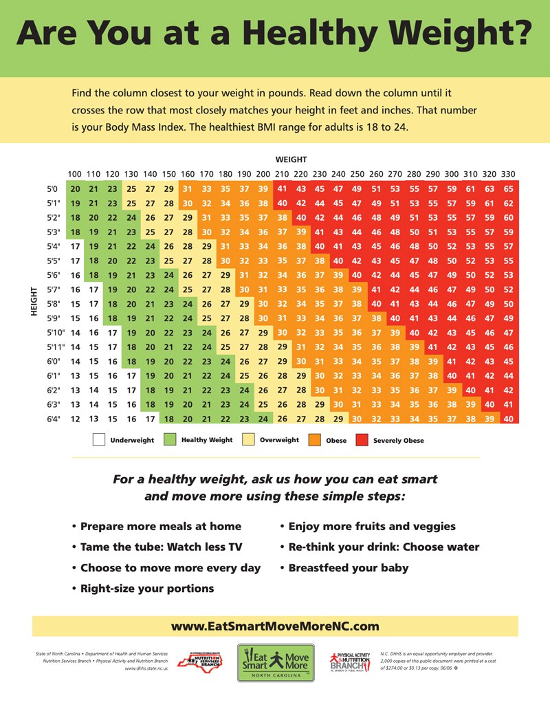 Adult Bmi Chart In Pounds